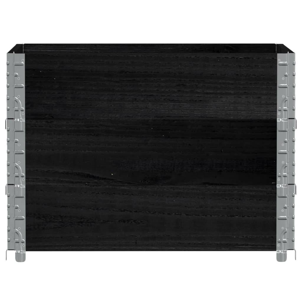 Jardinière bois noir 80 x 60 x 60.5 cm - PANGIVO - Image 3