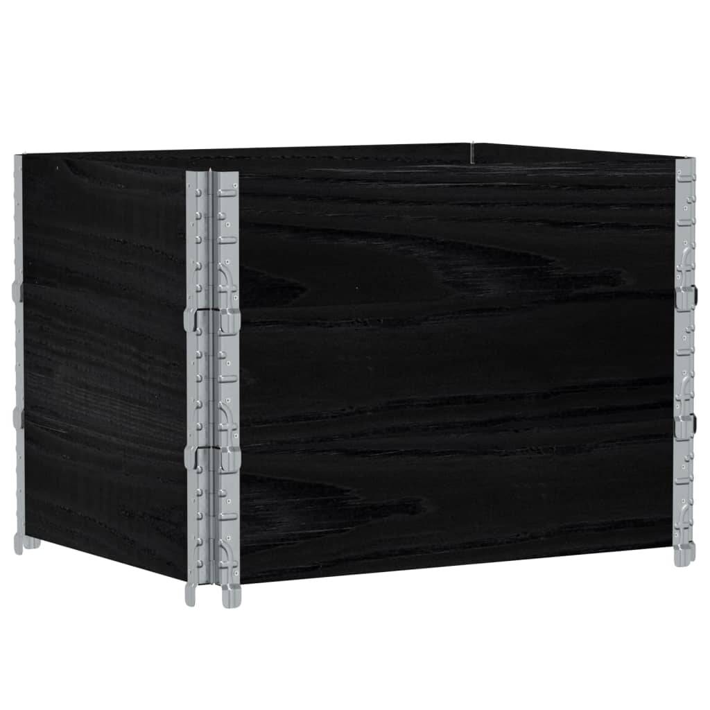 Jardinière bois noir 80 x 60 x 60.5 cm - PANGIVO - Image 5