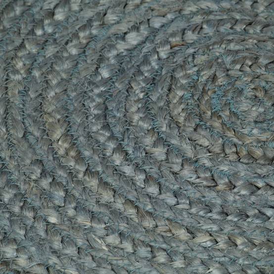 Tapis Rond en Jute Tressé Artisanal pour Salon ou Chambre Style Bohème Vert Olive 120 cm – ComfortXL Outdoor Living - Image 4