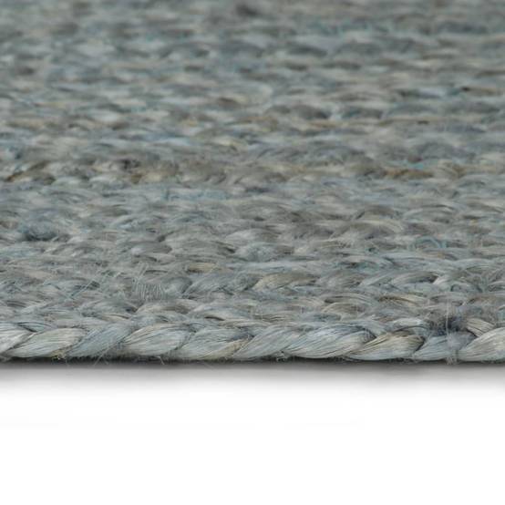 Tapis Rond en Jute Tressé Artisanal pour Salon ou Chambre Style Bohème Vert Olive 120 cm – ComfortXL Outdoor Living - Image 3
