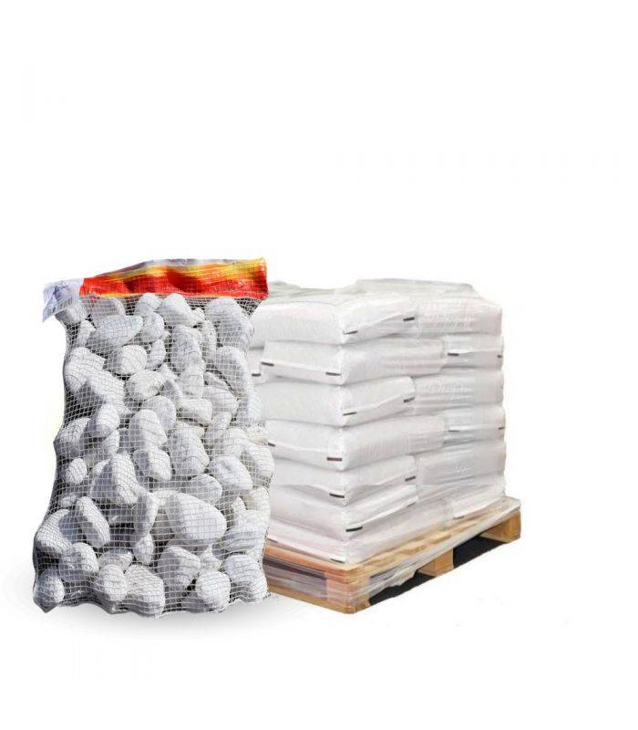 Galet marbre blanc pur 40-60mm, 10 filets de 20 kg - F-PAI050-10x20 - Image 1