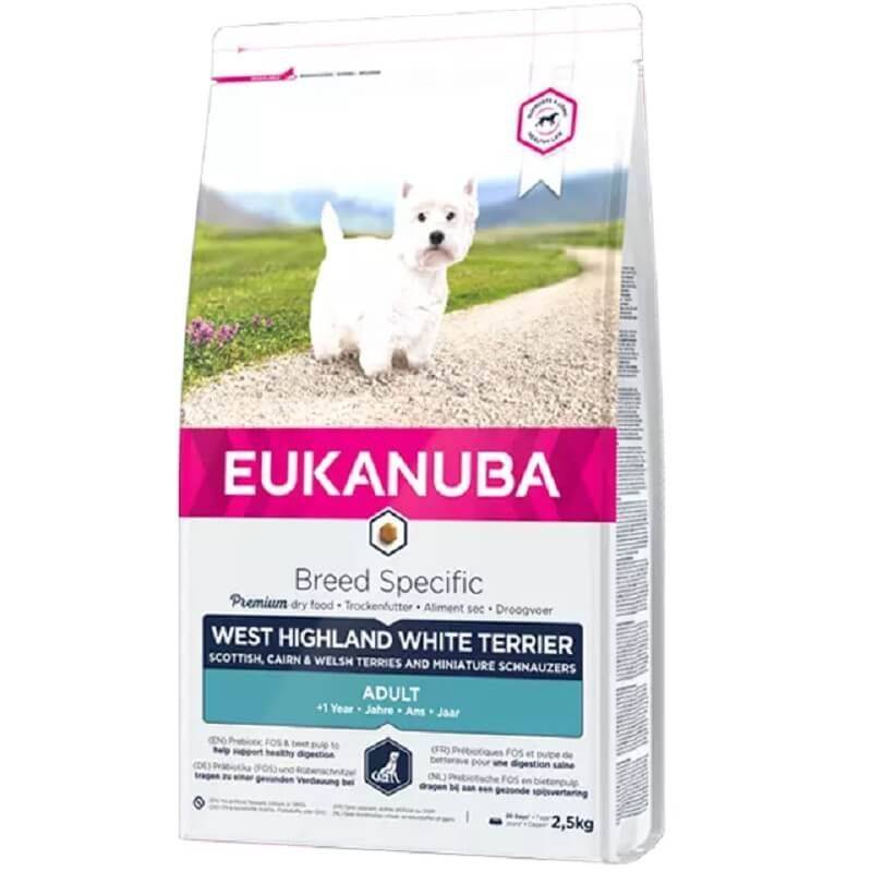 Eukanuba - CROQUETTES CHIEN ADULT WEST HIGHLAND TERRIER - EUKANUBA 2,5 kg