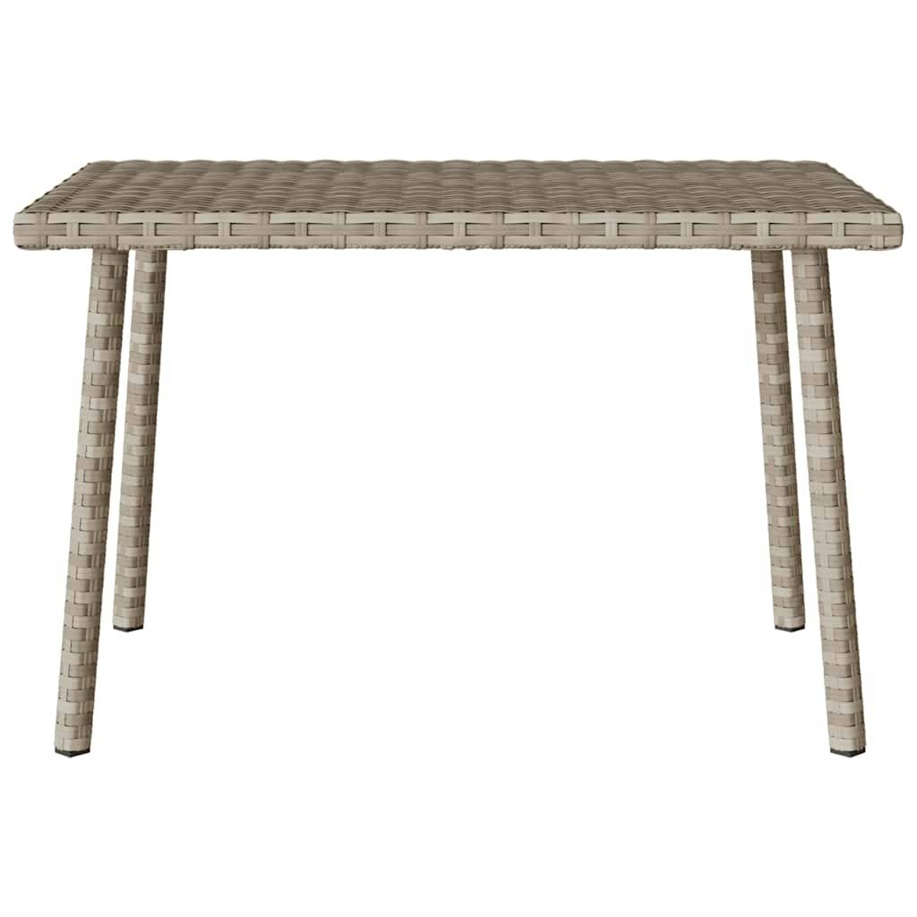 PANGIVO - Table basse de jardin rectangulaire gris clair résine tressée 60 x 40 x 37 cm - PANGIVO - Image 4