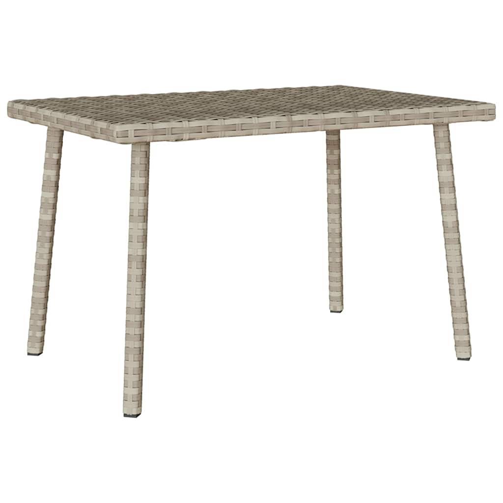 PANGIVO - Table basse de jardin rectangulaire gris clair résine tressée 60 x 40 x 37 cm - PANGIVO - Image 6