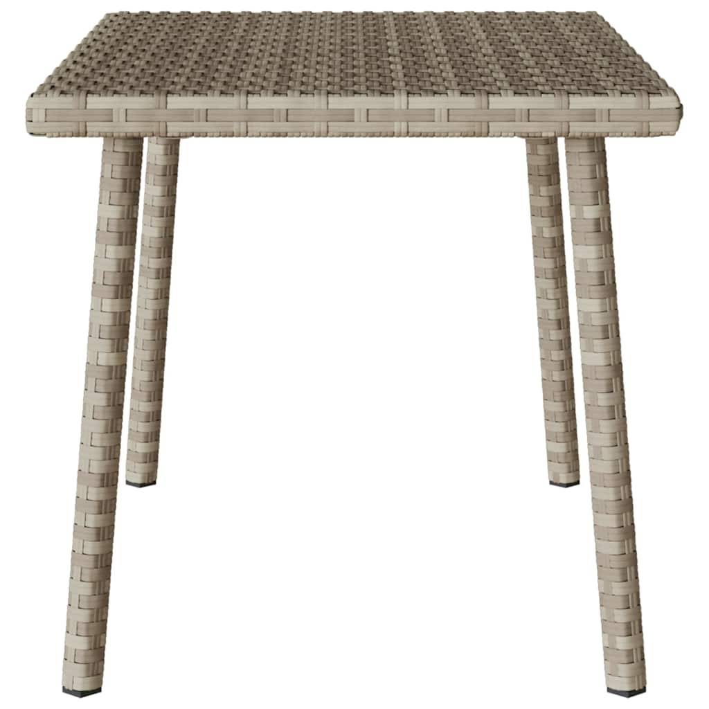 PANGIVO - Table basse de jardin rectangulaire gris clair résine tressée 60 x 40 x 37 cm - PANGIVO - Image 5