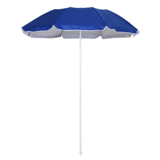 Parasol de plage Parasol inclinable octogonal Ø 160 cm - 160x160x205cm Polyester Bleu fr169 - Image 2