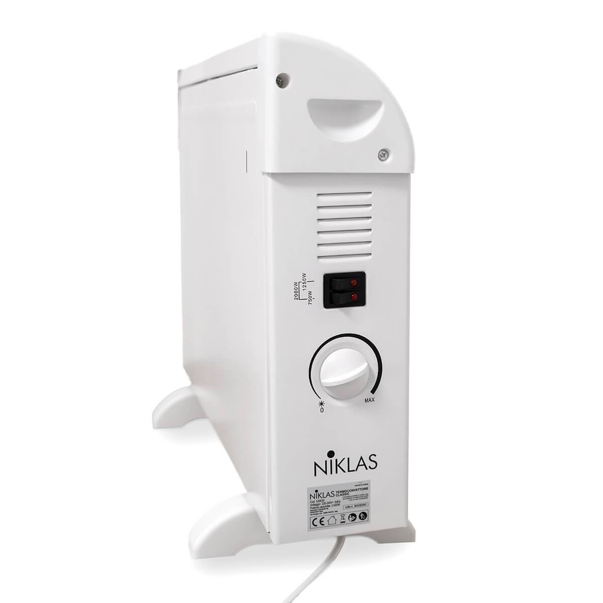 Radiateur Électrique Classic 2000W 3 puissances de chauffe - Chauffage d'appoint sur pieds Thermostat NIKLAS - Imagen 5