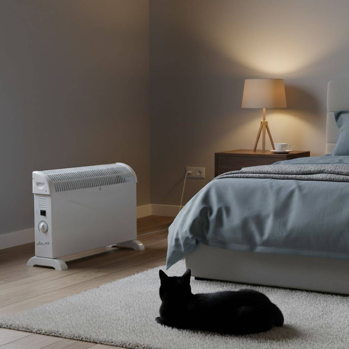 Radiateur Électrique Classic 2000W 3 puissances de chauffe - Chauffage d'appoint sur pieds Thermostat NIKLAS - Imagen 3
