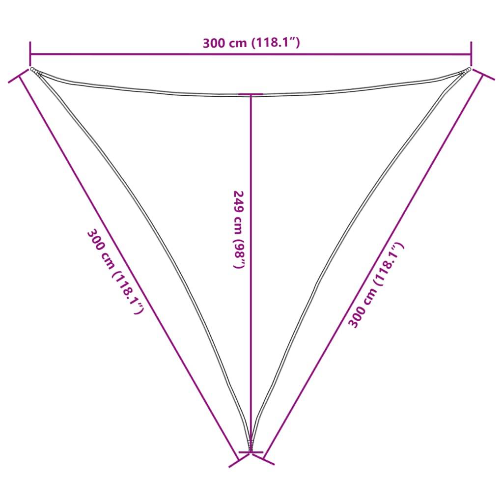 Voile de parasol tissu oxford beige 300 x 300 x 300 cm - PANGIVO - Image 9