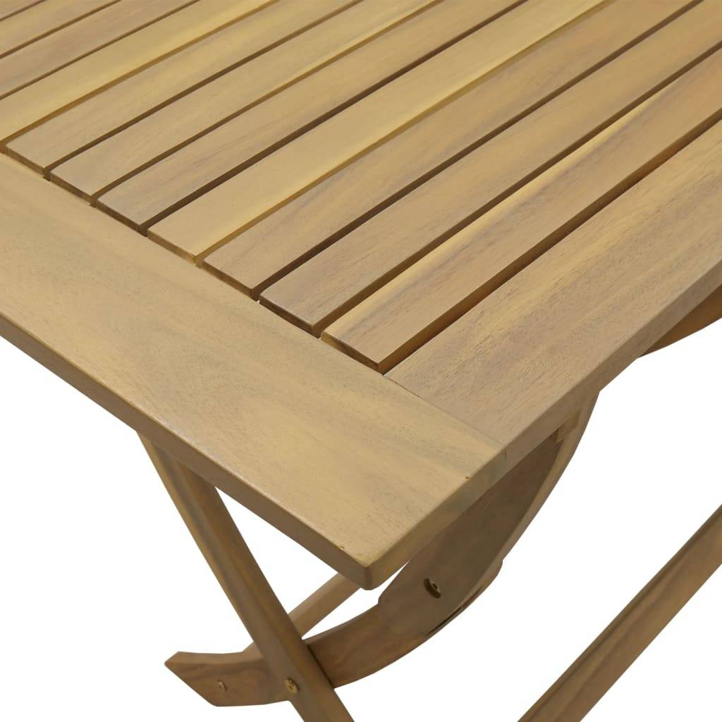 Maison Chic - Table pliable de jardin | Table d'extérieur 110x55x75 cm bois d'acacia solide - Image 8