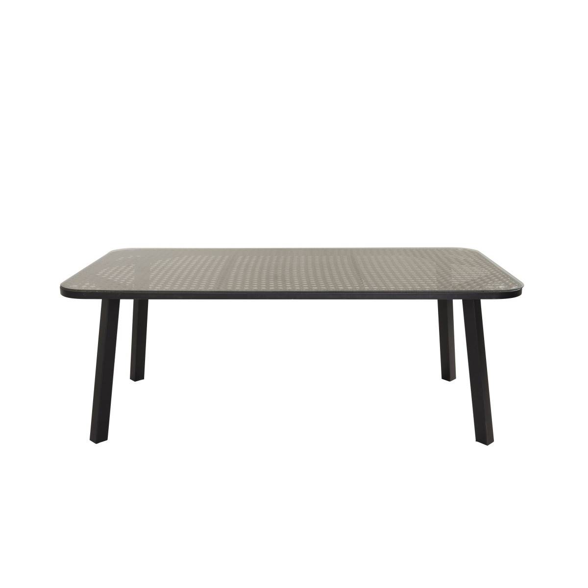 Paris Prix - Table de Jardin en Verre "Paola" 200cm Noir & Marron - Image 2