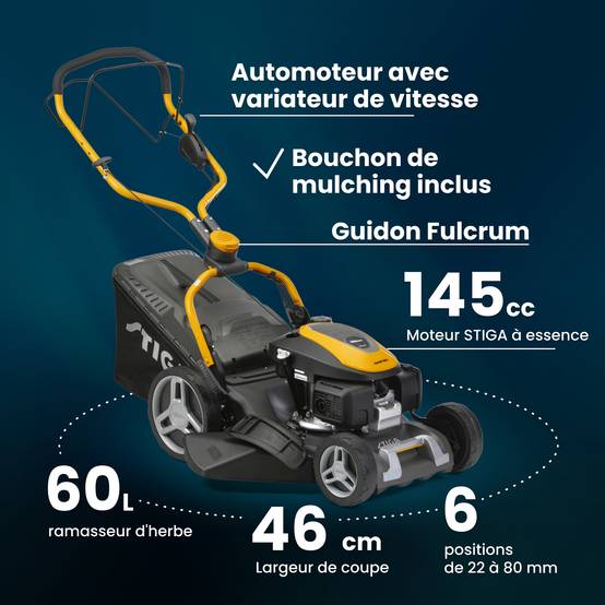 Stiga - Tondeuse Combi 748 V, moteur GCVx145, bac 60L, système 4 en 1 - STIGA - Image 7