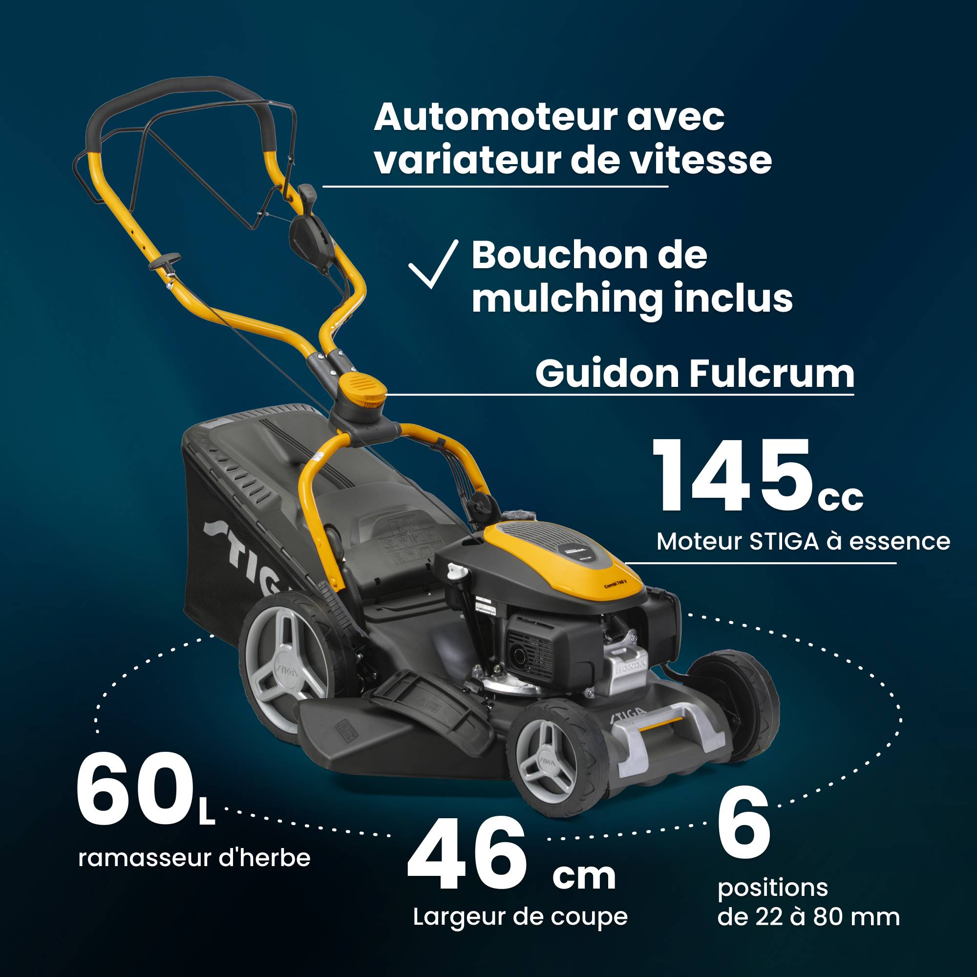 Stiga - Tondeuse Combi 748 V, moteur GCVx145, bac 60L, système 4 en 1 - STIGA - Image 7