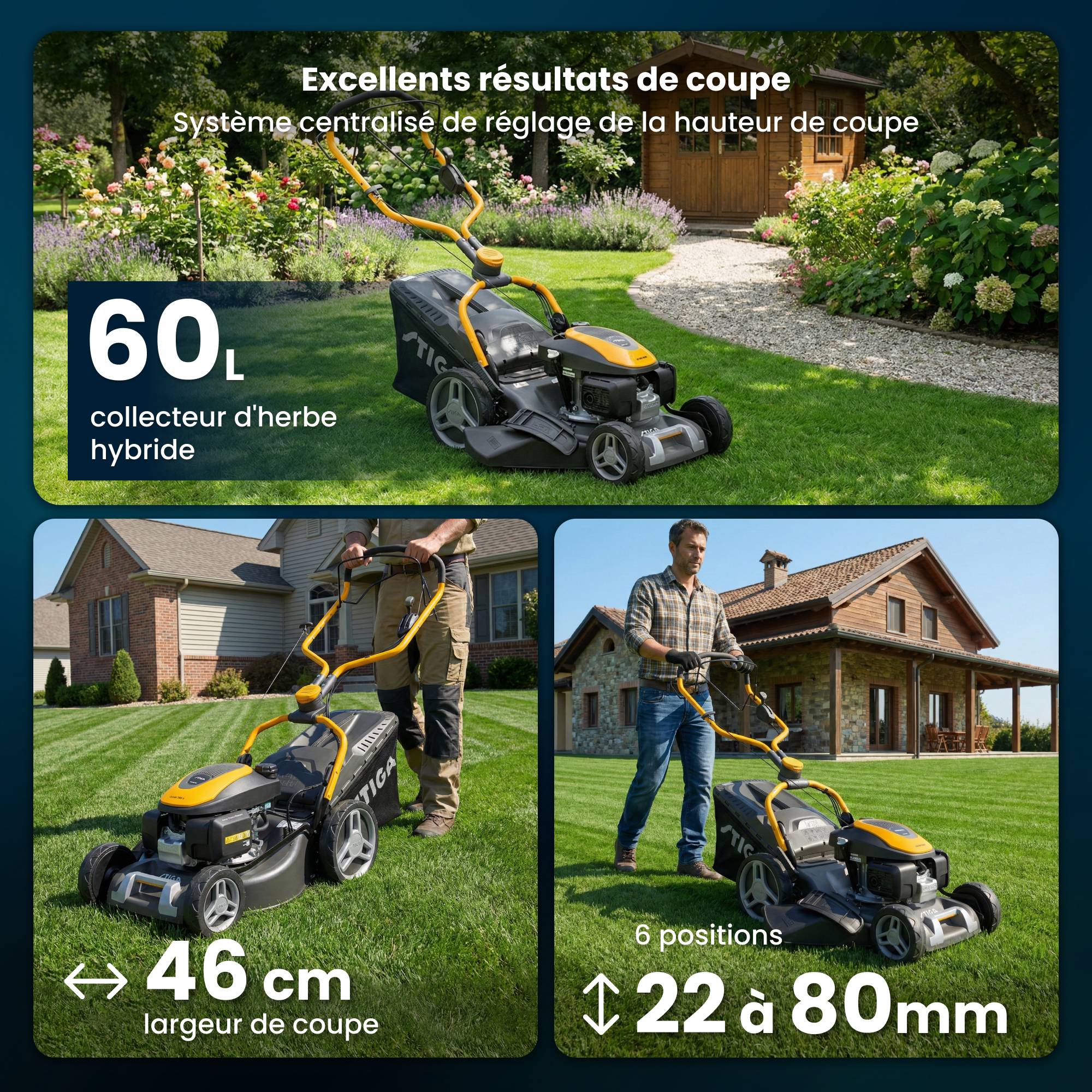 Stiga - Tondeuse Combi 748 V, moteur GCVx145, bac 60L, système 4 en 1 - STIGA - Image 4