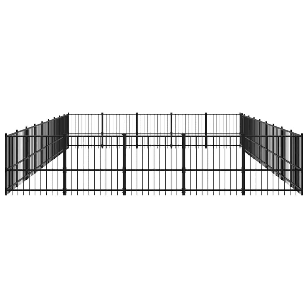 Vidaxl - Chenil d'extérieur pour chiens Acier 42,34 m² vidaXL 3124639 - Imagen 5