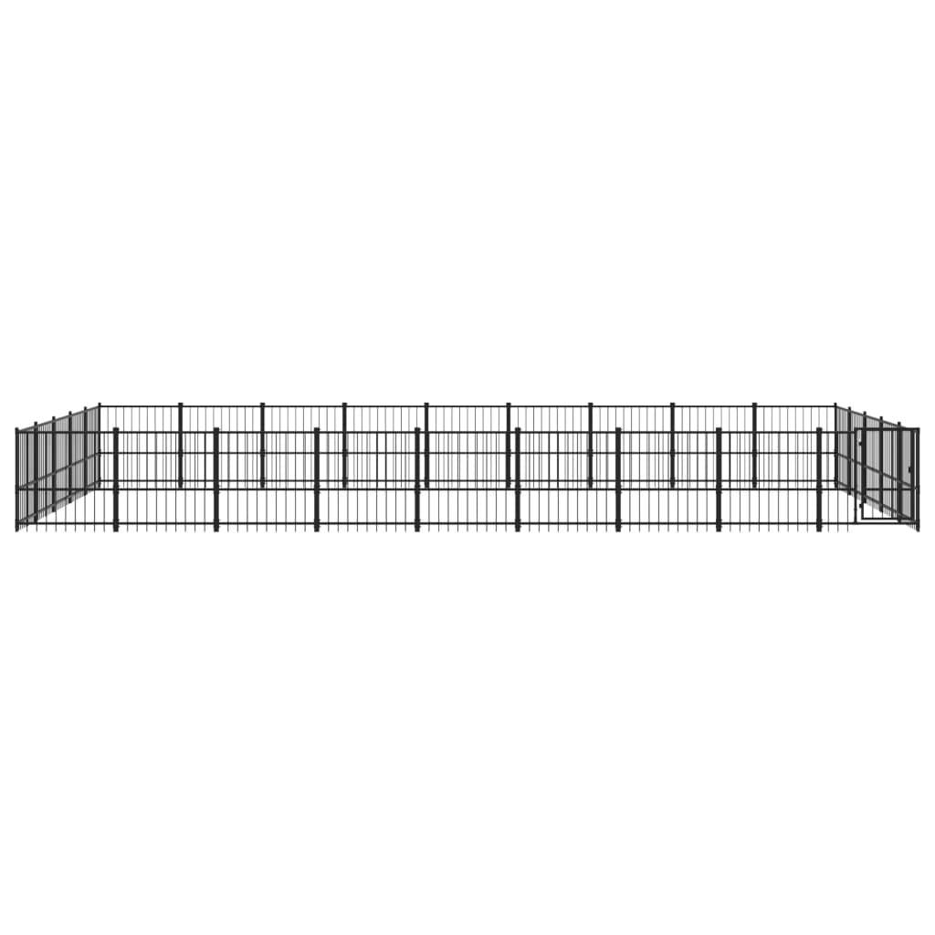 Vidaxl - Chenil d'extérieur pour chiens Acier 42,34 m² vidaXL 3124639 - Imagen 8