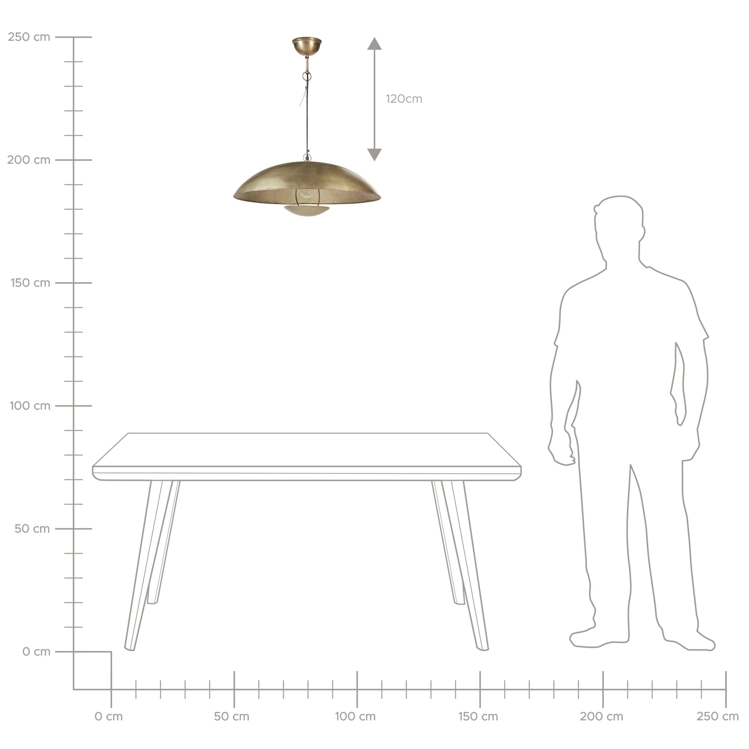 Beliani - Lampe suspension Métal Doré AGRANI - 60x60x150- Beliani - Image 7