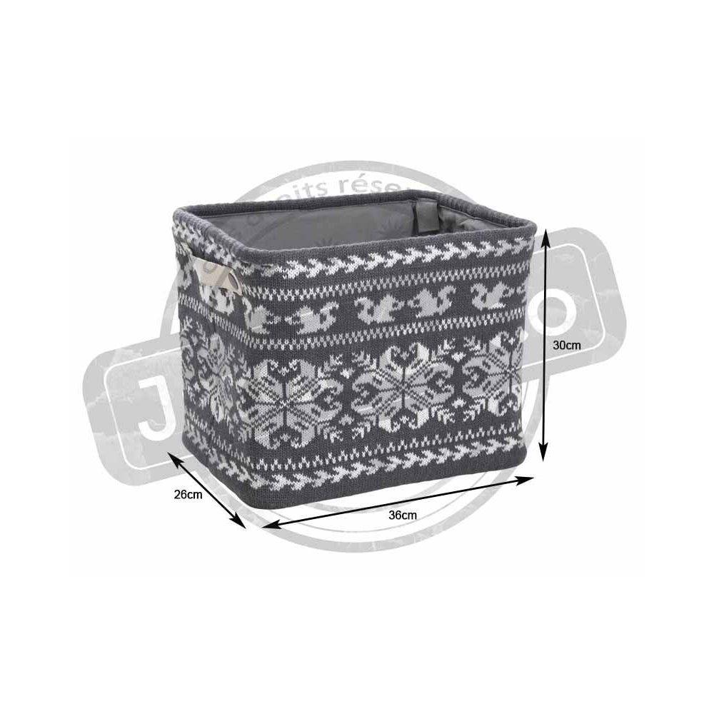 Aubry Gaspard - Panier de rangement en laine avec doublure polyester – Rangement cosy et décoratif - Imagen 2