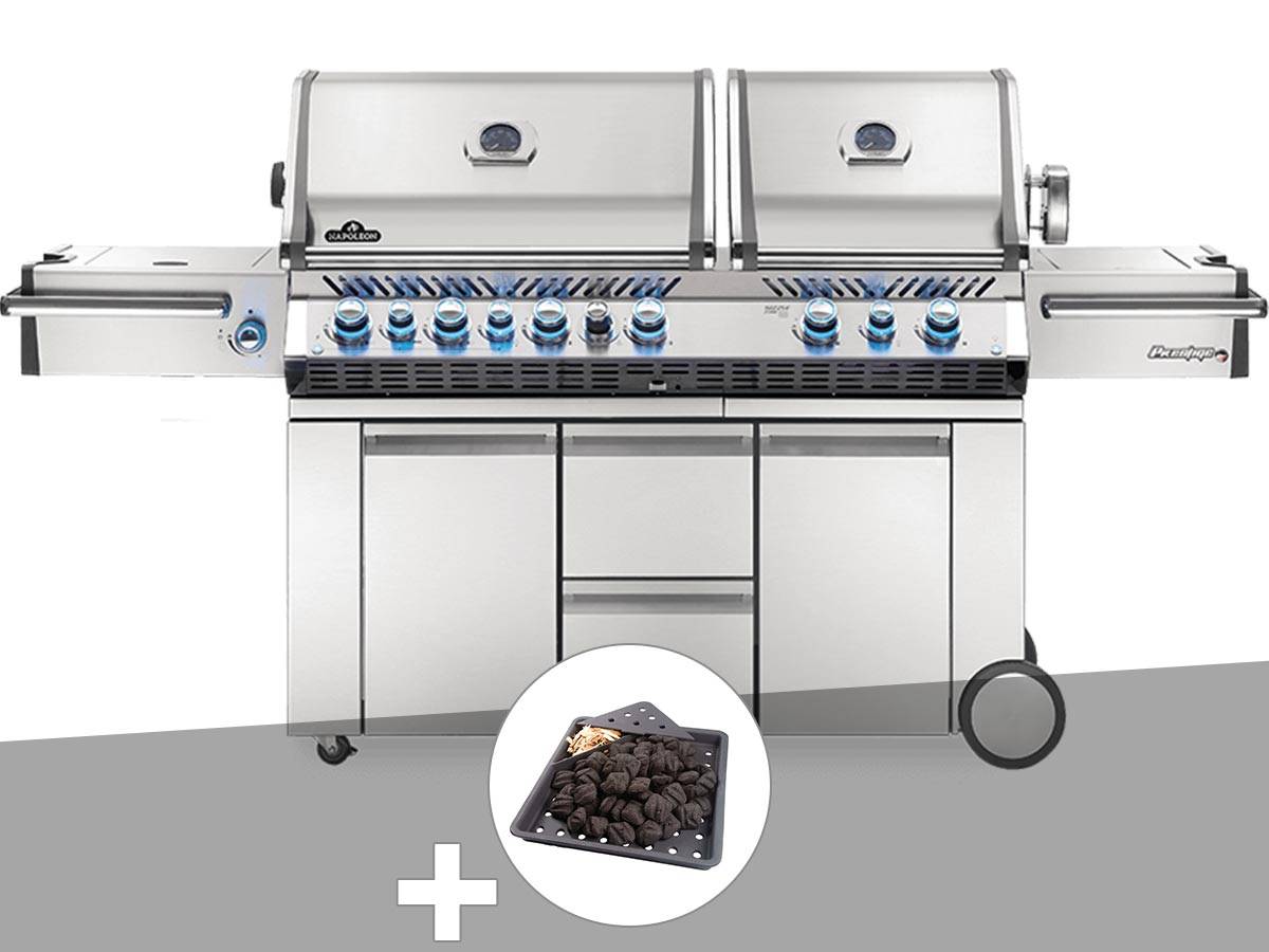 Napoleon - Barbecue à gaz Prestige Pro 825 + Plateau charbon - Napoleon
