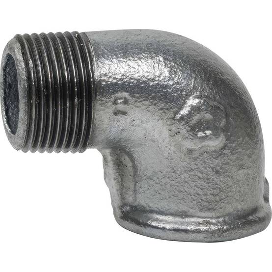 Raccord Coude 90° Mâle/Femelle | Fonte Malléable Galvanisée EN 10242 - 1/2'' - Image 1