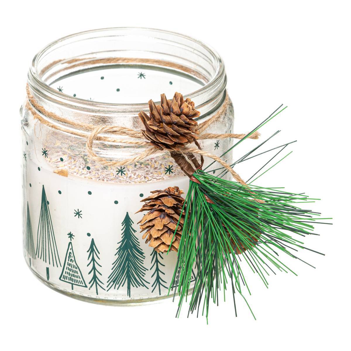 Fééric Lights & Christmas - Bougie parfumée 315 gr avec pot verre imprimé assorti - Feeric Lights & Christmas - Imagen 1