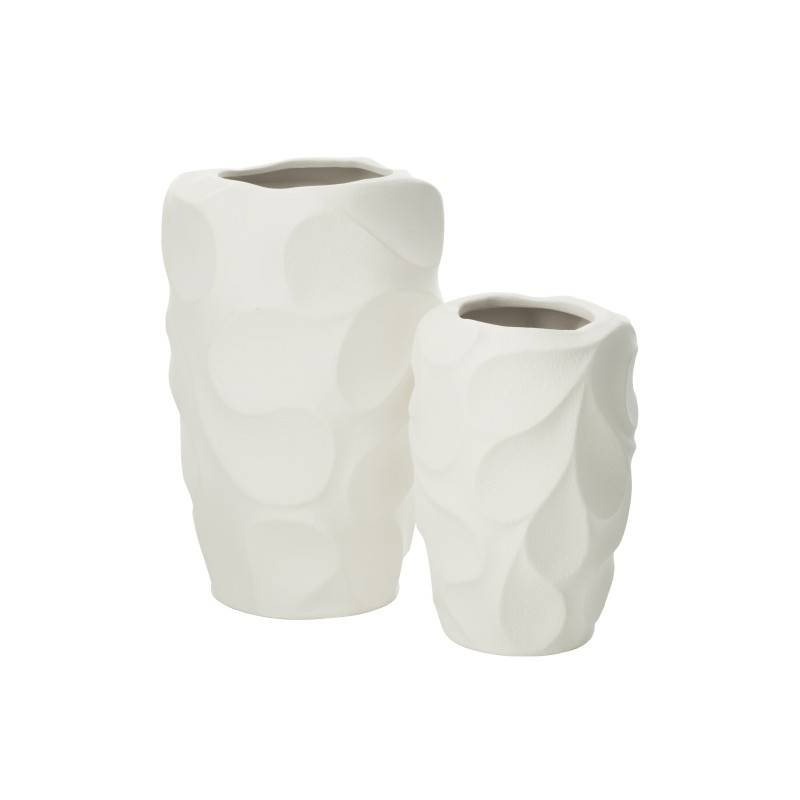 J-Line - Vase en céramique blanc 27.5x27.5x43 cm - J-Line - Image 2