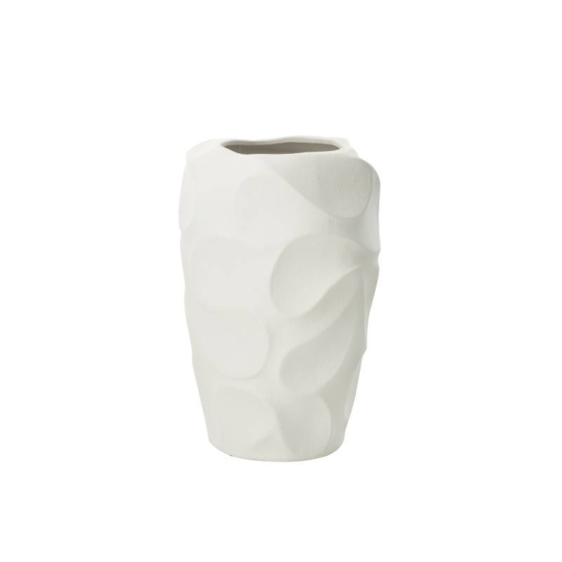 J-Line - Vase en céramique blanc 27.5x27.5x43 cm - J-Line