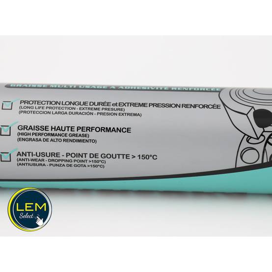 Cartouche bleu de Graisse Lithium Minerva POWER UNIPLEX 400gr - Image 3