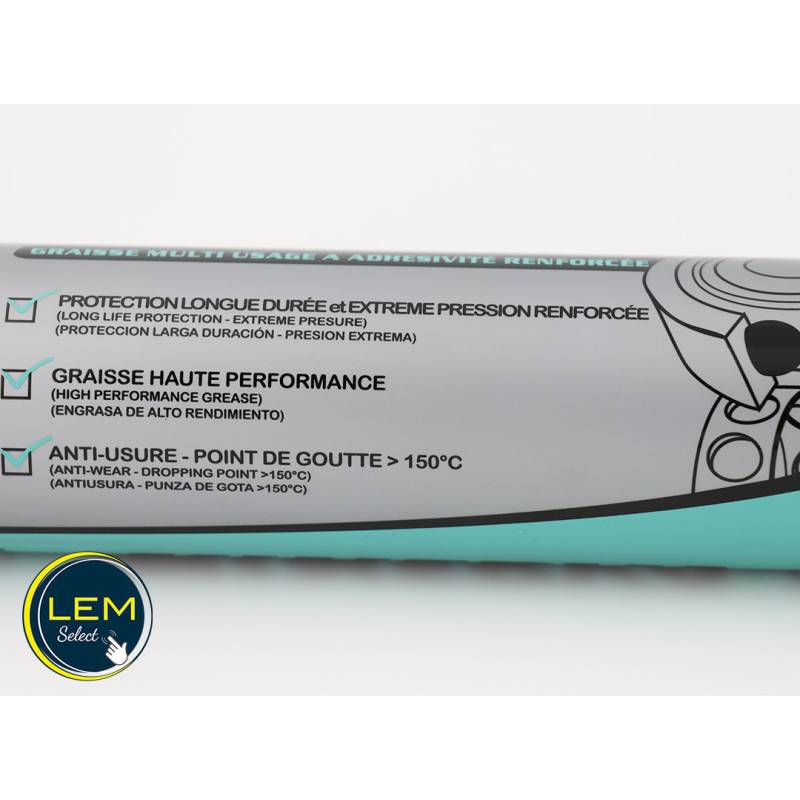 Cartouche bleu de Graisse Lithium Minerva POWER UNIPLEX 400gr - Image 3