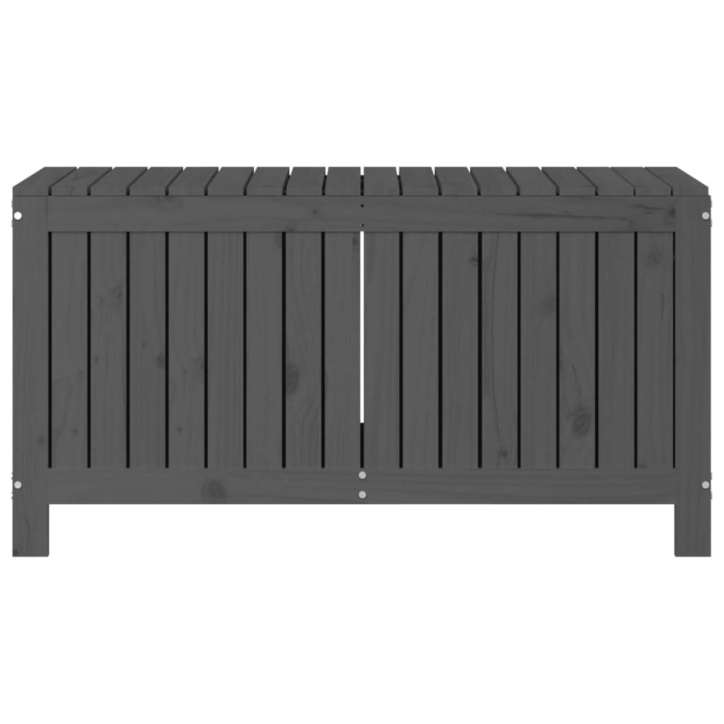 Malle de Jardin en Bois de Pin Massif avec Assistance Hydraulique Rangement Outils Gris 115x49x60 cm – ComfortXL Outdoor Living - Image 6