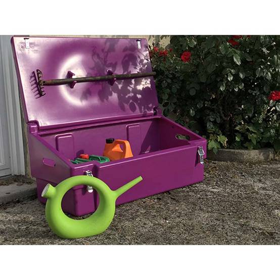 Coffre de jardin 100l avec grenouillères-plast'up rotomoulage - Imagen 4