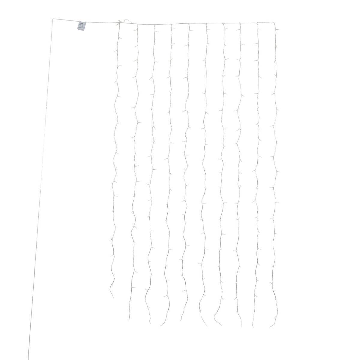 Fééric Lights & Christmas - Rideau lumineux de façade d'extérieur 1 x 2 m 200 LED blanc chaud à effets avec minuteur sur secteur - Atmosphera Créateur d'intérieur - Image 2