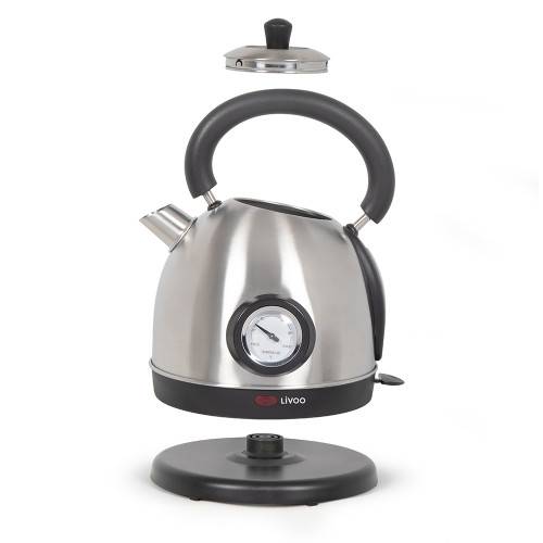 Livoo - Bouilloire rétro inox avec thermomètre 1800W - Imagen 3
