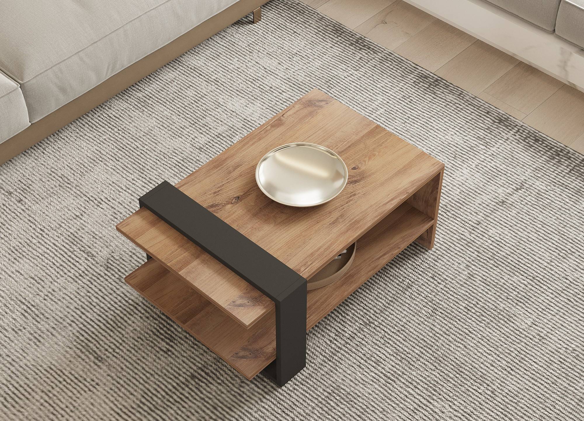 Habitat Et Jardin - Table Basse En Bois "ova" - 80 X 55 X 35 Cm - Marron -hanah Home - Image 4