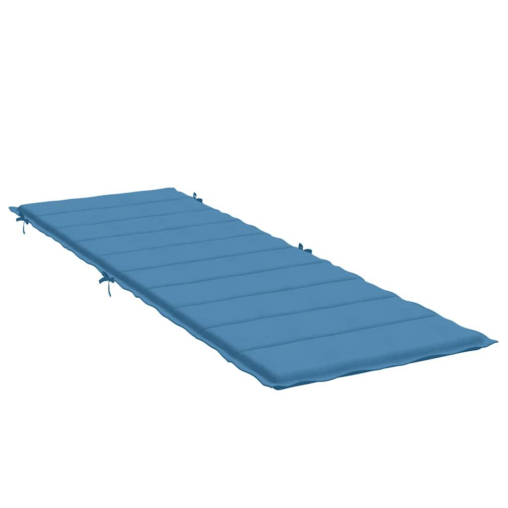 PANGIVO - Coussin de chaise longue polyester bleu mélangé 186 x 58 x 4 cm - PANGIVO - Image 4