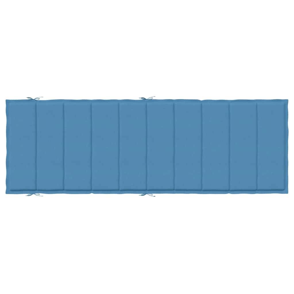 PANGIVO - Coussin de chaise longue polyester bleu mélangé 186 x 58 x 4 cm - PANGIVO - Image 6