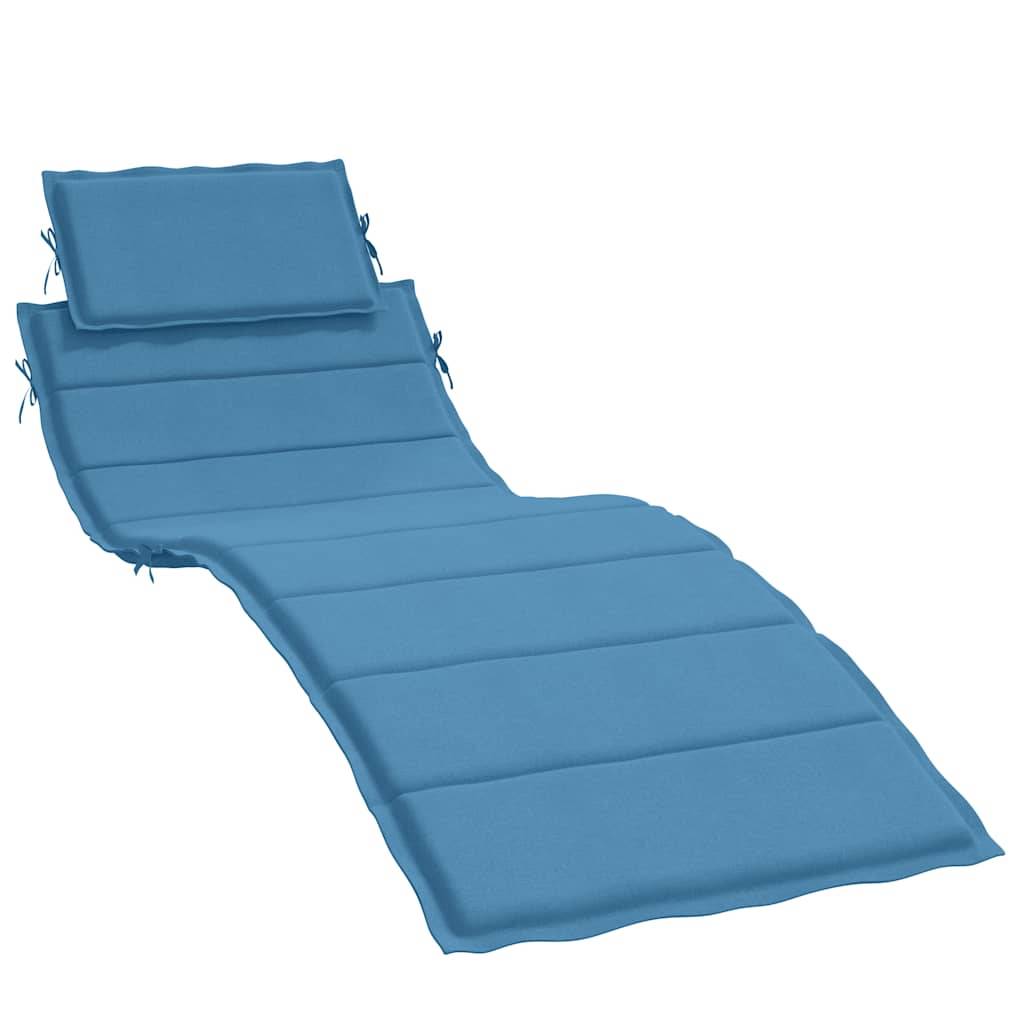PANGIVO - Coussin de chaise longue polyester bleu mélangé 186 x 58 x 4 cm - PANGIVO - Image 2