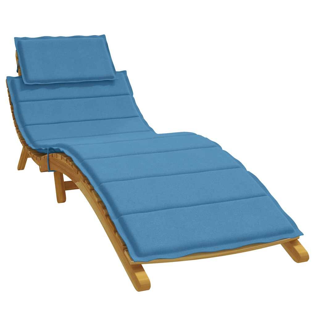PANGIVO - Coussin de chaise longue polyester bleu mélangé 186 x 58 x 4 cm - PANGIVO - Image 1