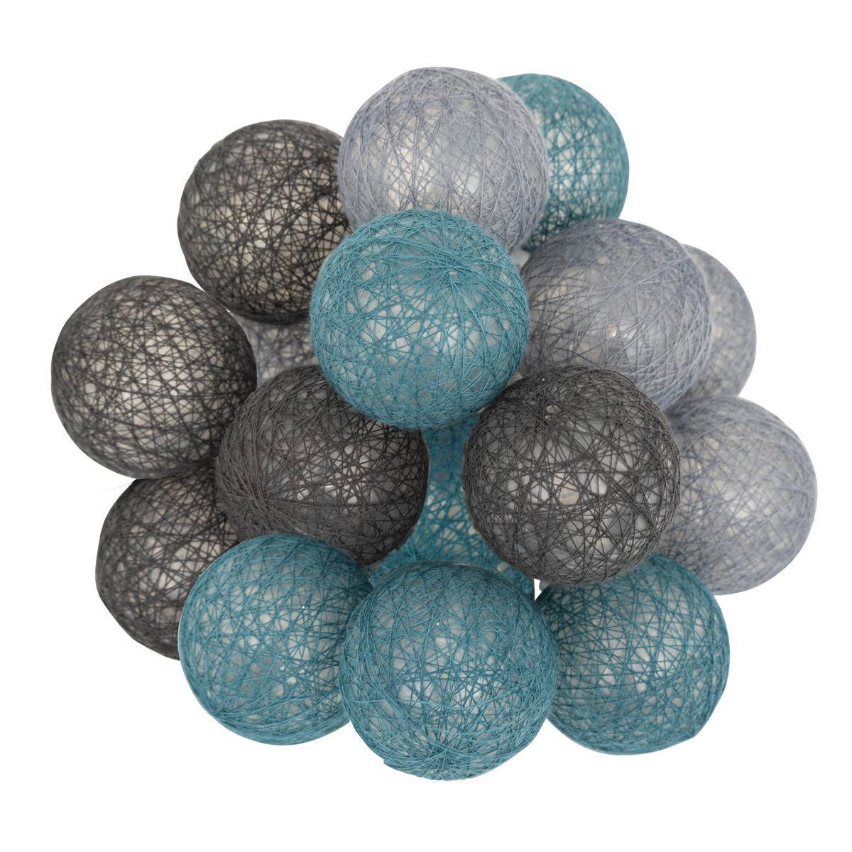 Atmosphera - Guirlande Led pile "Wintr" 16 boules D3,5cm - Atmosphera Créateur d'intérieur