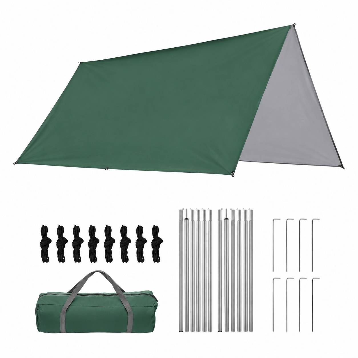 Bâche Anti-pluie Toile Tente Oeillets Camping Léger Portable Imperméable UV