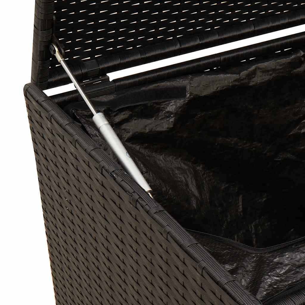 Vidaxl - Boîte de rangement de jardin noir 283L résine tressée vidaXL 365312 - Image 4