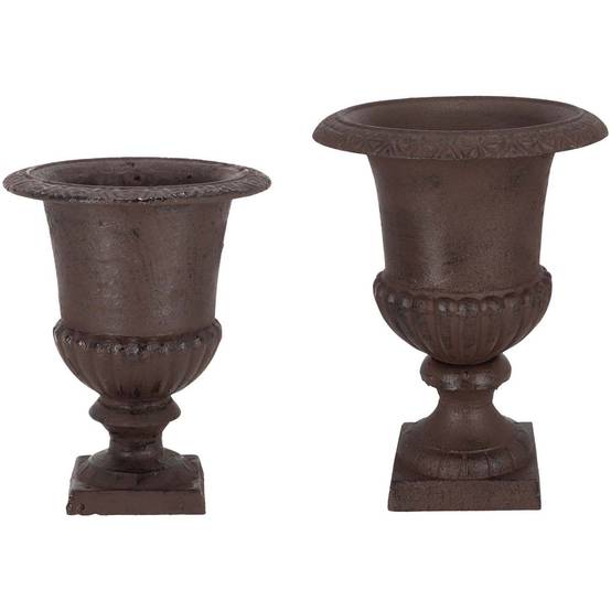 Esschert Design - Vase Médicis en fonte Lot de 2 - Image 1