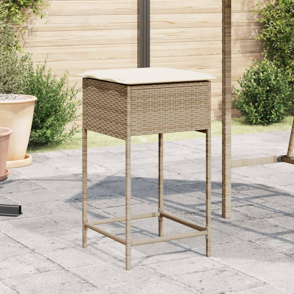 Prolenta Premium - Chaises de jardin rotin beige 40 x 40 x 76 cm - Prolenta premium p371.4 - Image 2
