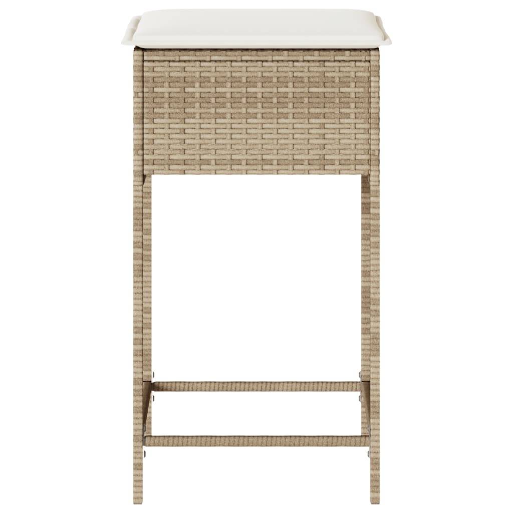 Prolenta Premium - Chaises de jardin rotin beige 40 x 40 x 76 cm - Prolenta premium p371.4 - Image 5