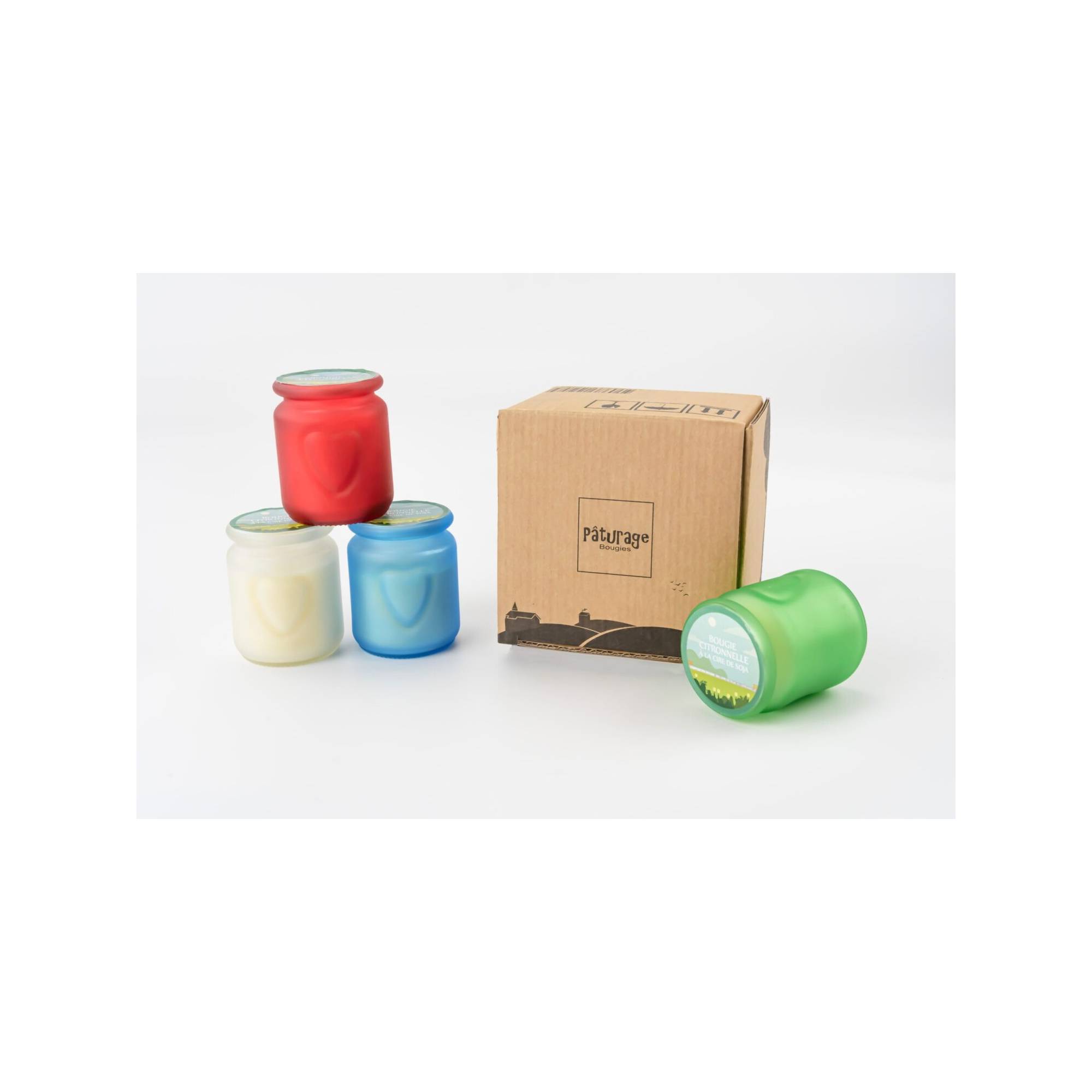 Sans Marque - Lot de 4 bougies citronnelle d'extérieure - Contre les moustiques - A la cire de soja - 6 x 7 cm - Imagen 4