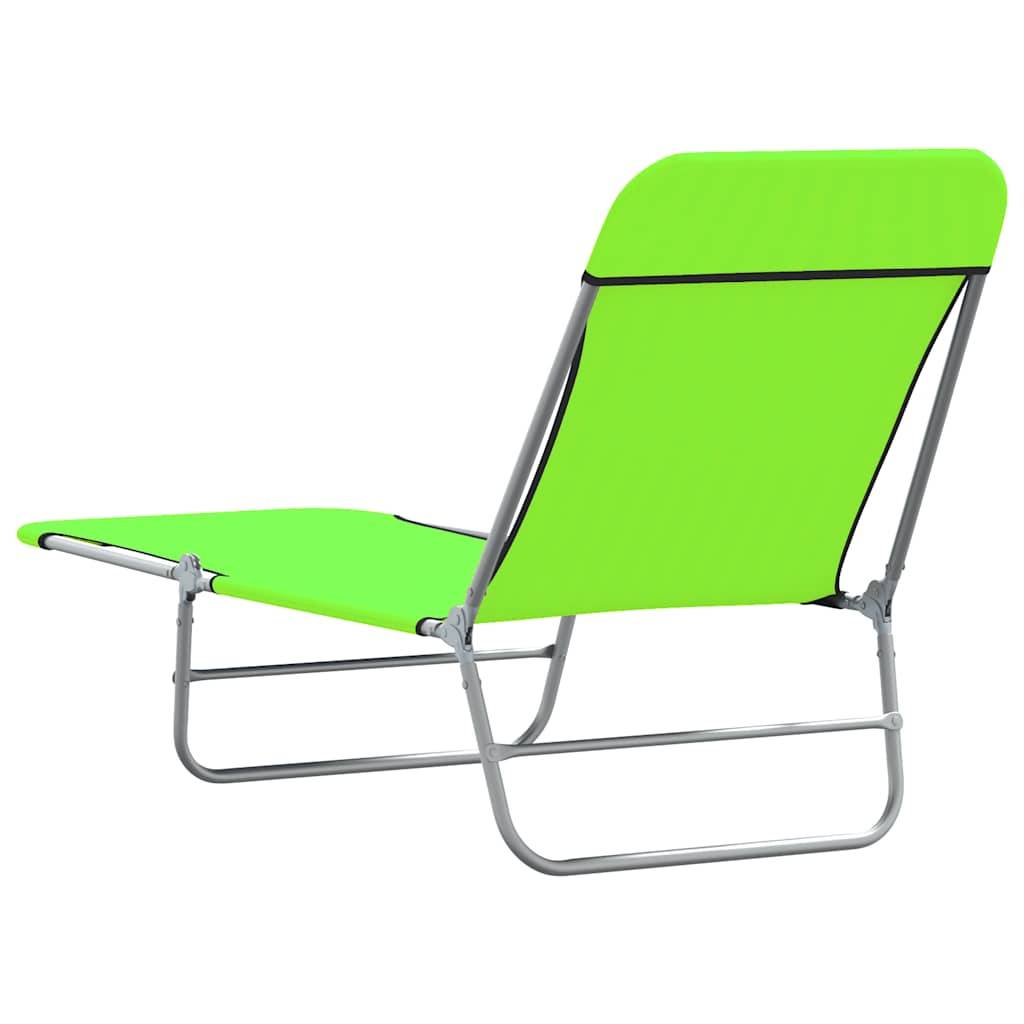 Lot de 2 Lits de Camp Pliants Acier et Tissu Vert – ComfortXL Outdoor Living - Image 5