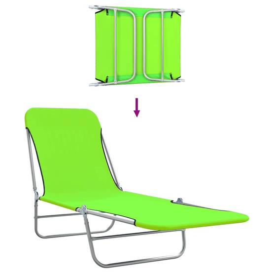 Lot de 2 Lits de Camp Pliants Acier et Tissu Vert – ComfortXL Outdoor Living - Image 7