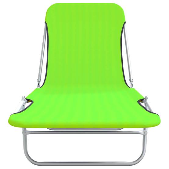 Lot de 2 Lits de Camp Pliants Acier et Tissu Vert – ComfortXL Outdoor Living - Image 3