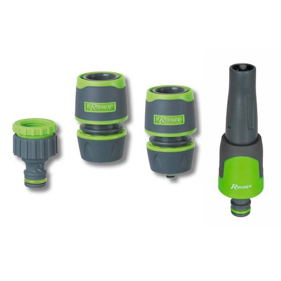 Ribimex - Kit d'arrosage bi-matière Soft-Touch lance, raccord, nez de robinet