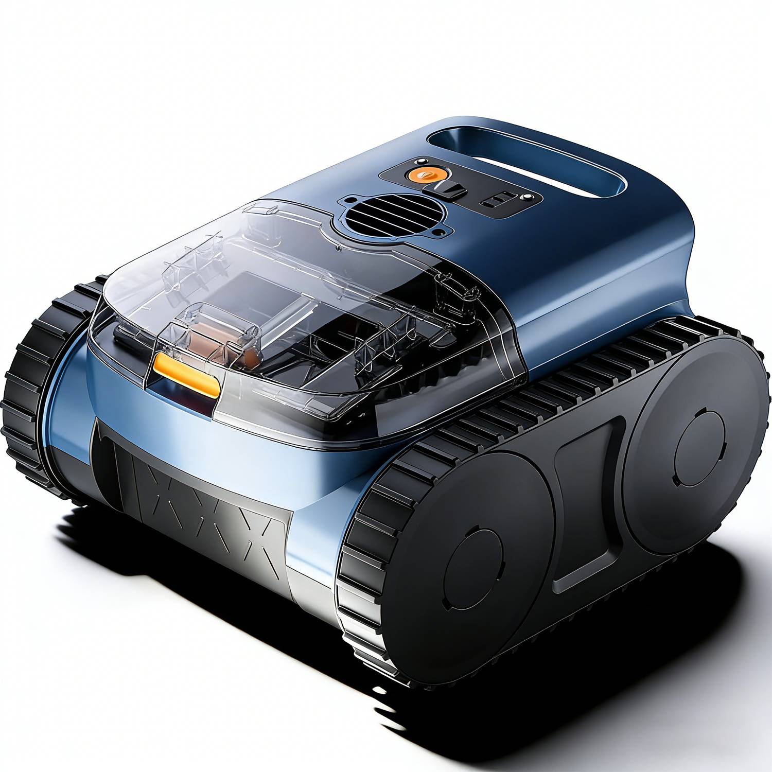 Robot nettoyeur automatique sans fil SEAUTO SAT25, navigation intelligente, haute aspiration, longue autonomie pour piscine jusqu'à 200m²